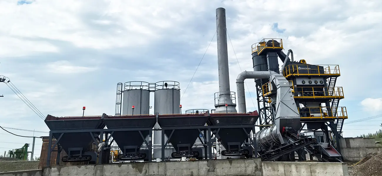 Асфальтобетонный завод ALQ100 в Киргизии