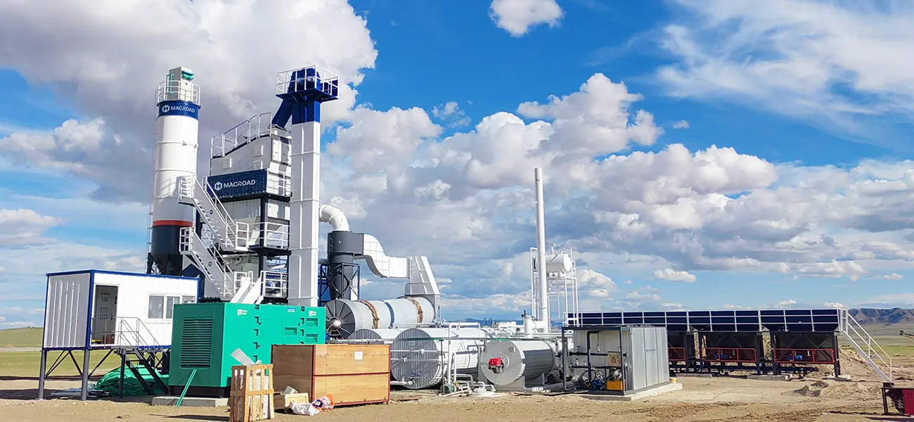 Асфальтобетонный завод ALQ80 в Монголии
