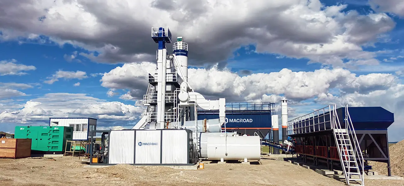Асфальтобетонный завод ALQ80 в Монголии