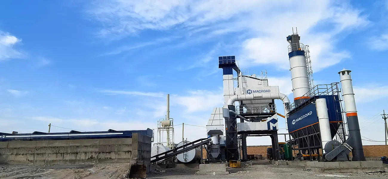 Асфальтобетонный завод ALQ80 в Киргизии