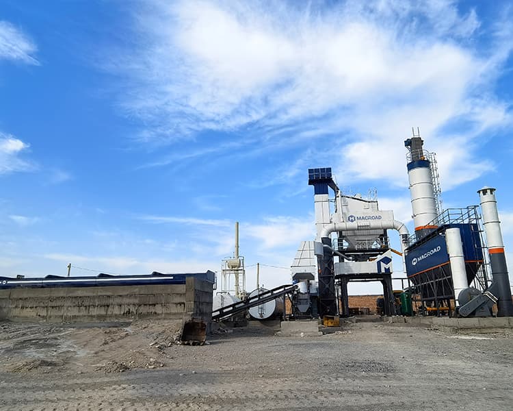 Асфальтобетонный завод ALQ80 в Киргизии