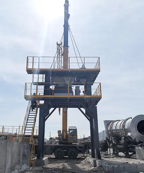 Асфальтобетонный завод ALQ100 в Кыргызстане