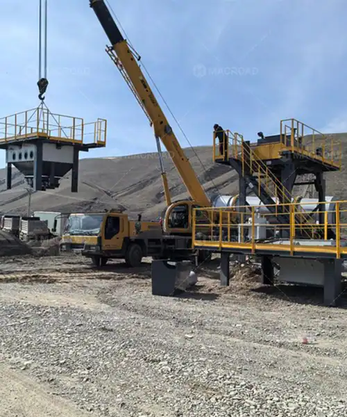 Асфальтобетонный завод ALQ100 в Кыргызстане