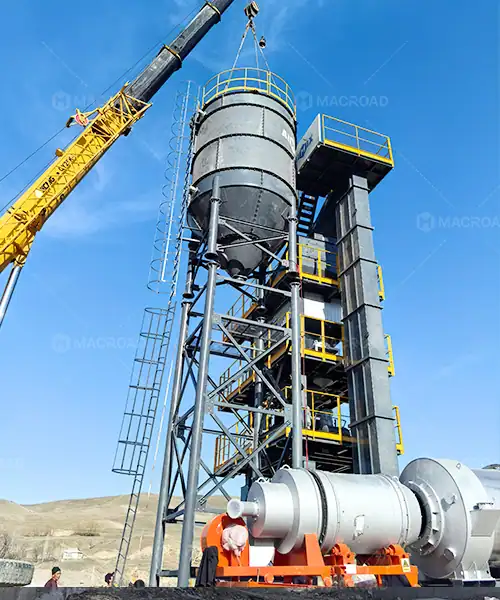 Асфальтобетонный завод ALQ100 в Кыргызстане