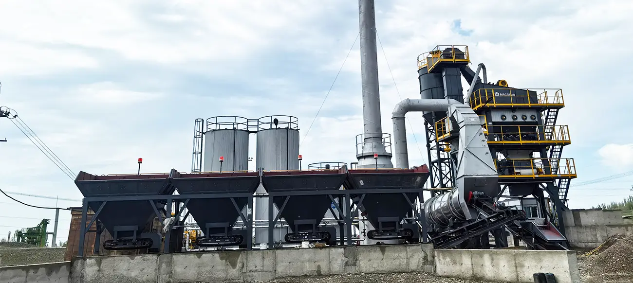 Асфальтобетонный завод ALQ100 в Кыргызстане