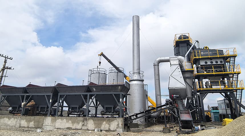 Асфальтобетонный завод ALQ100 в Кыргызстане