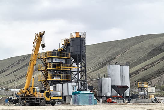 Асфальтобетонный завод ALQ100 в Кыргызстане