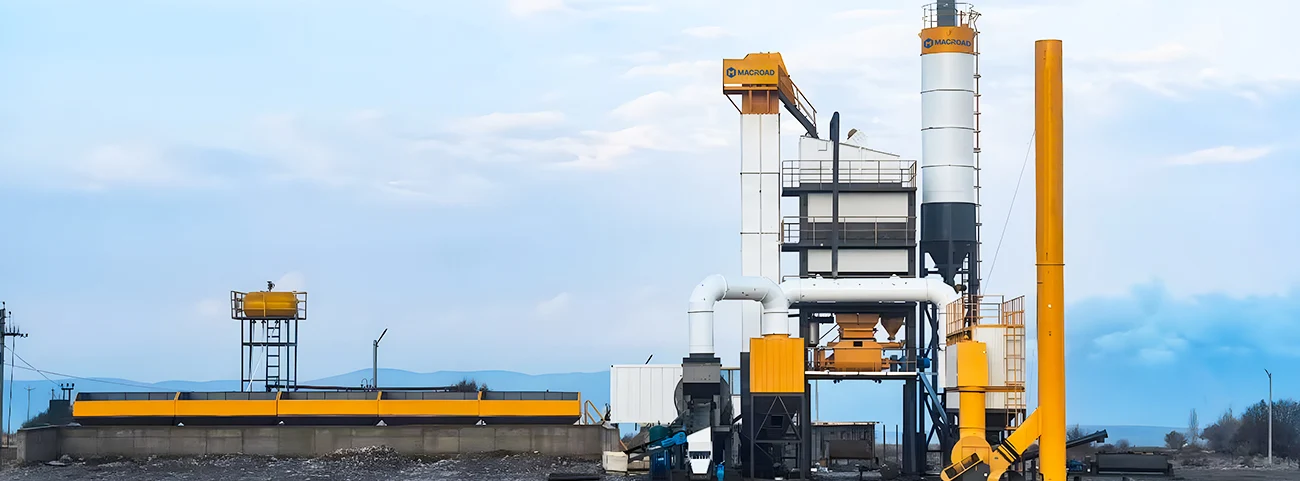 Асфальтобетонный завод ALQ120 в Киргизии