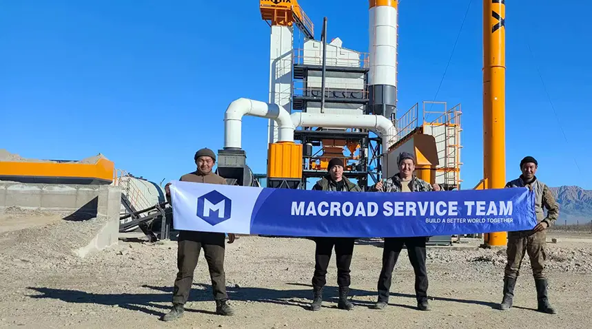 Асфальтобетонный завод ALQ120 в Кыргызстане