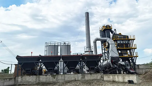 Асфальтобетонный завод ALQ100 в Кыргызстане